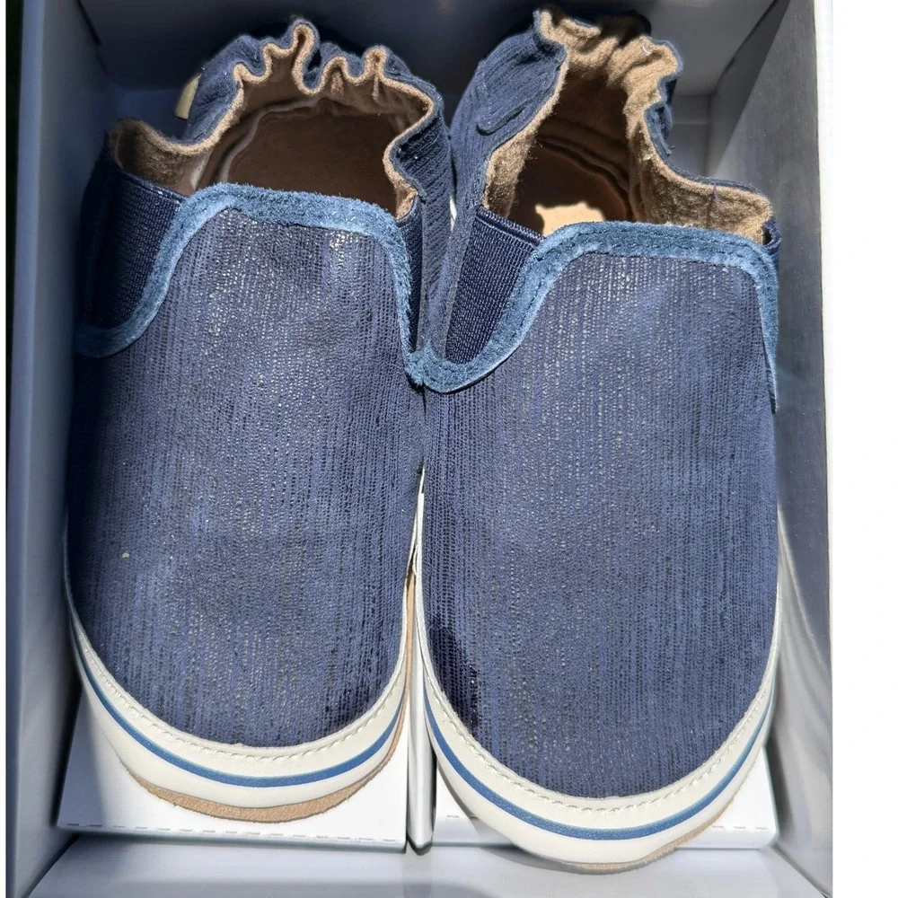 Robeez Navy Baby Walker Shoes 2-3Y